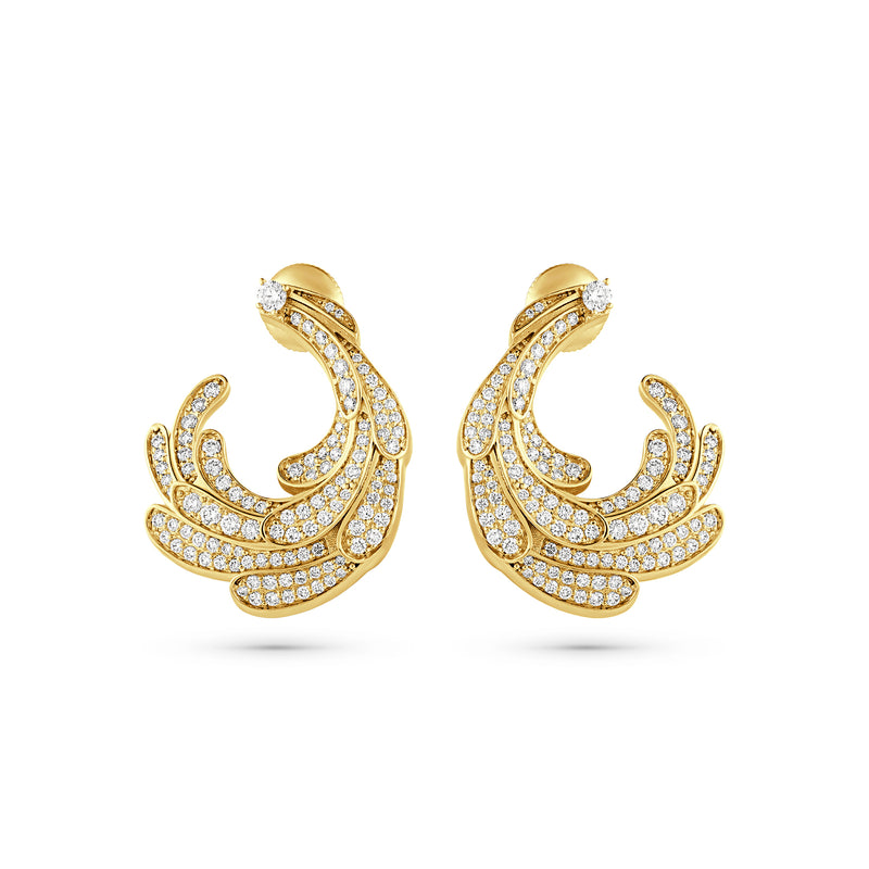 ETOILE Yellow Gold Luna Swirl Earrings