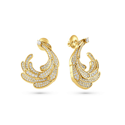 ETOILE Yellow Gold Luna Swirl Earrings