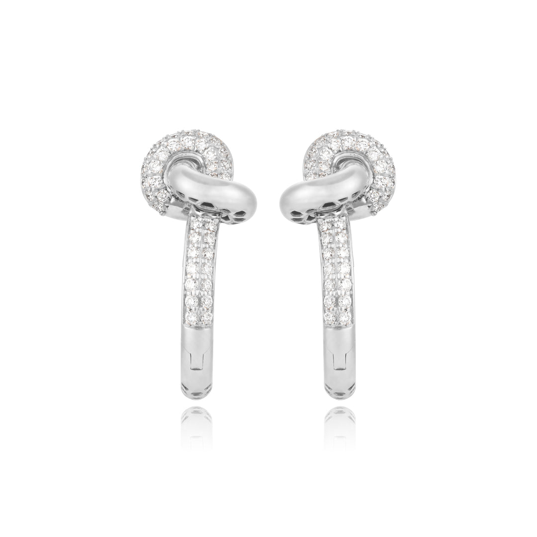 Infinity Knot Diamond Earrings