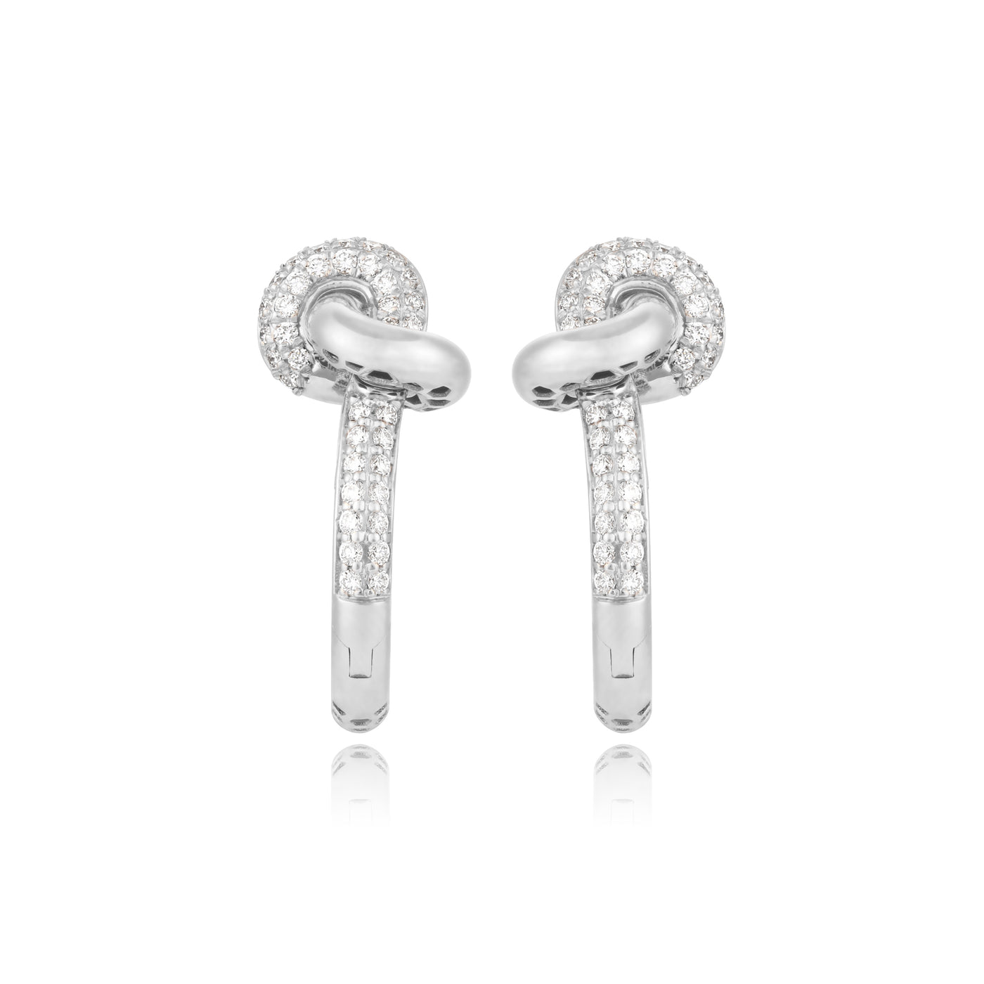 Infinity Knot Diamond Earrings