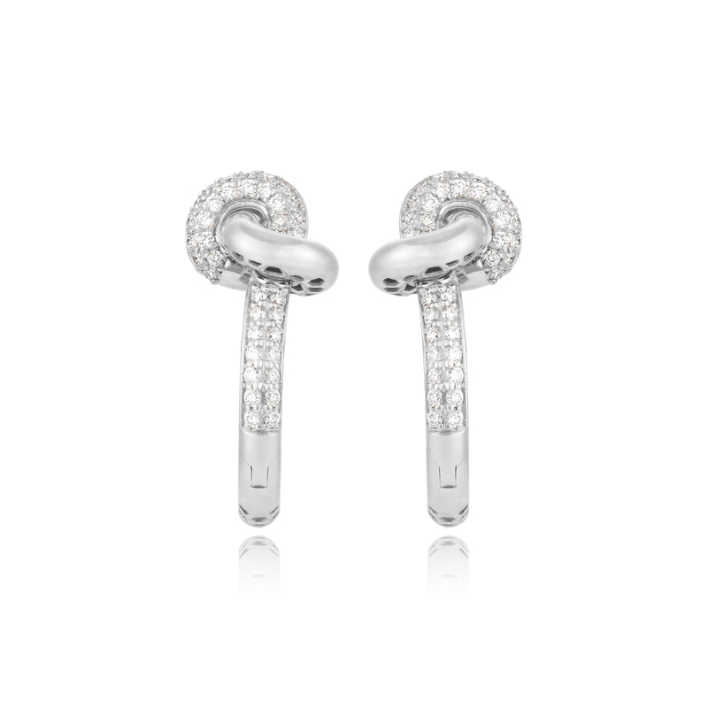 Infinity Knot Diamond Earrings