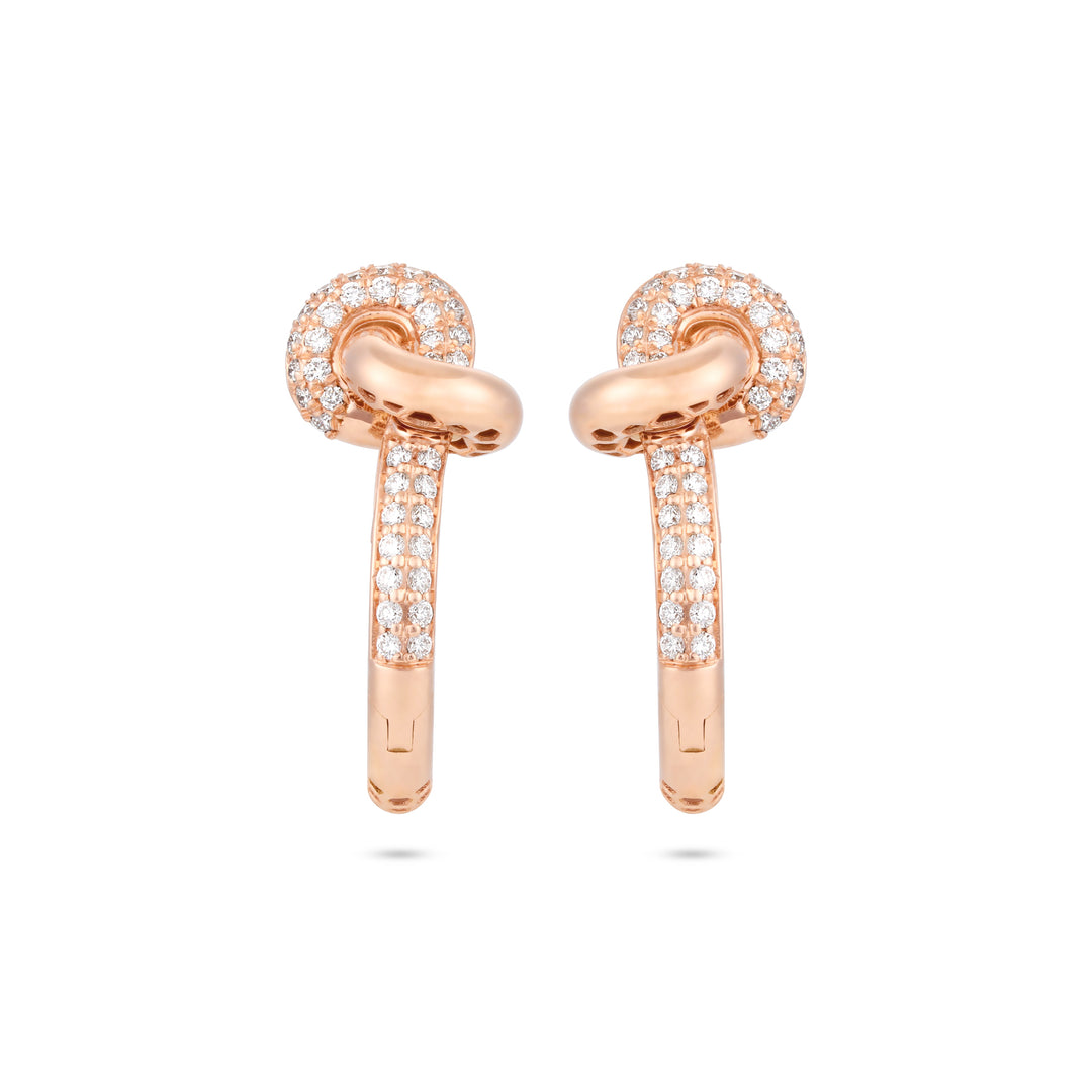Rose Gold Diamond Infinity Earrings