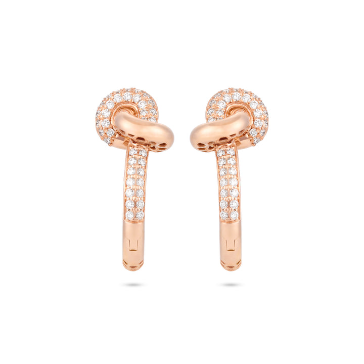 Rose Gold Diamond Infinity Earrings