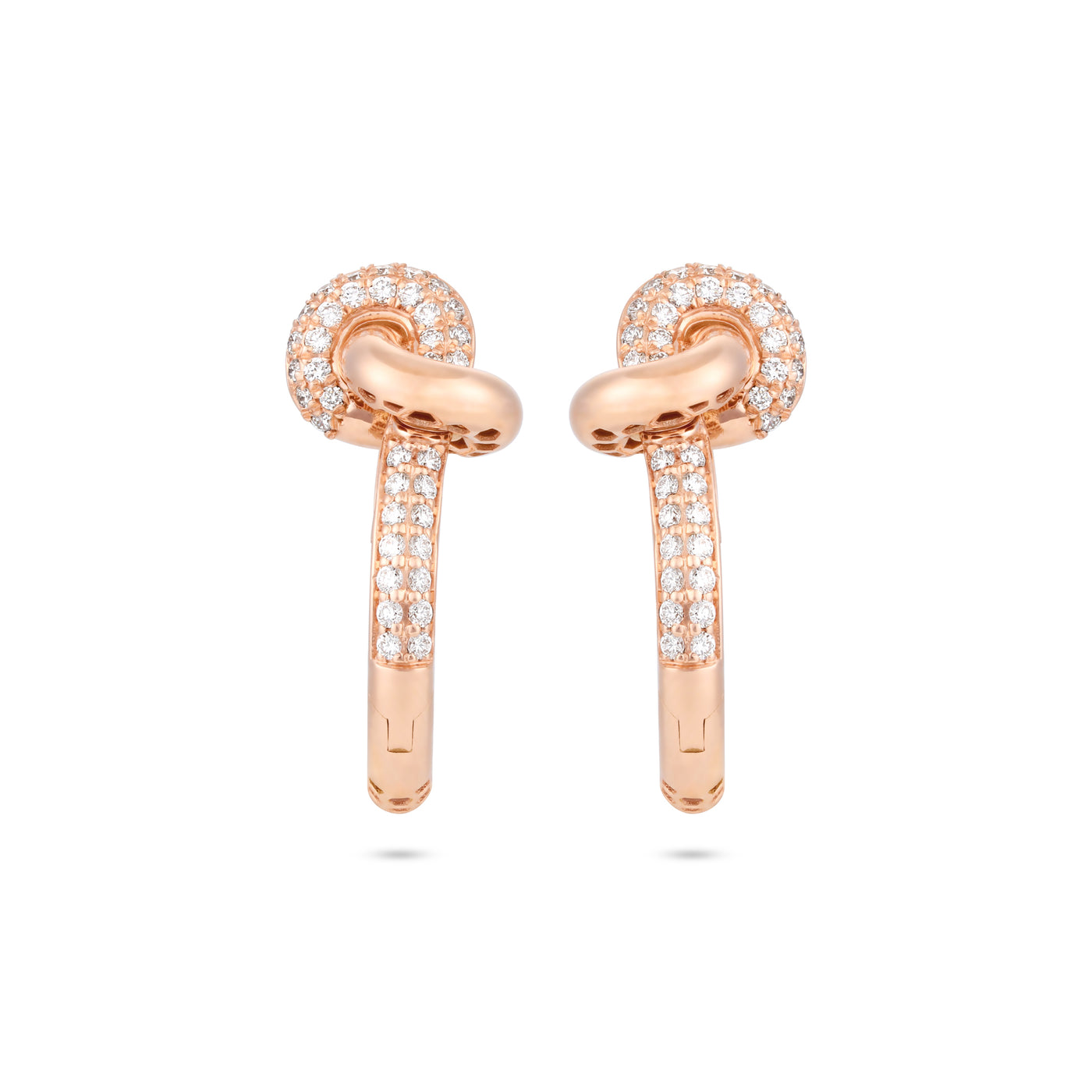 Rose Gold Diamond Infinity Earrings