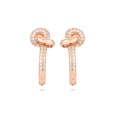 Rose Gold Diamond Infinity Earrings ETOILE Rose Gold Diamond Infinity Earrings