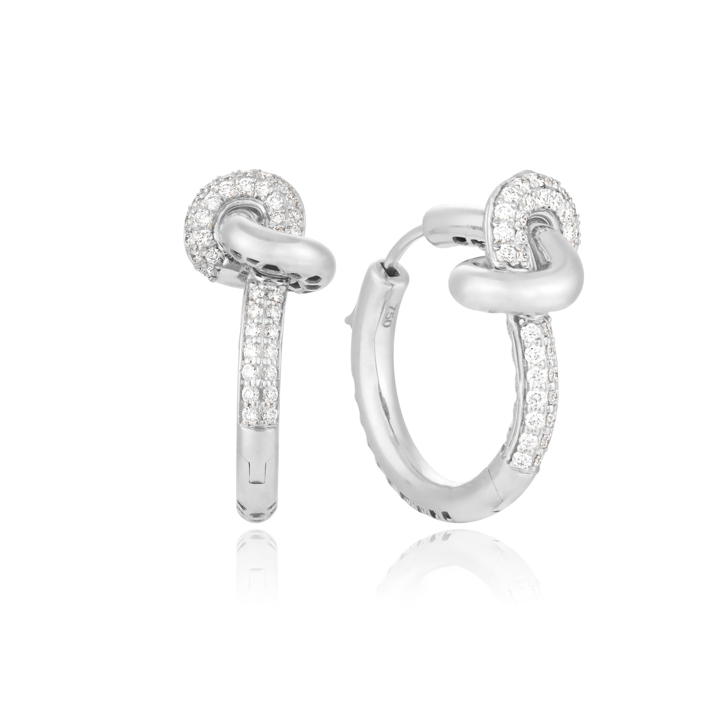Infinity Knot Diamond Earrings