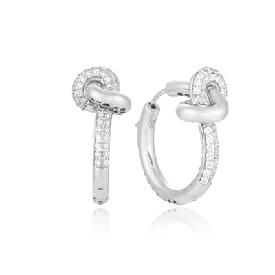 Infinity Knot Diamond Earrings
