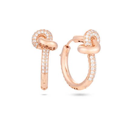 Rose Gold Diamond Infinity Earrings