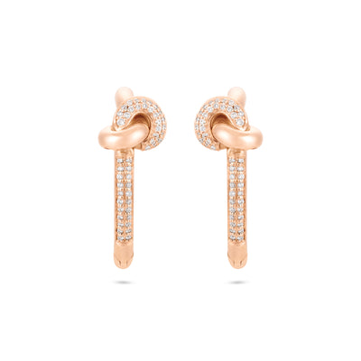Rose Gold Diamond Earrings ETOILE Rose Gold Diamond Infinity Earrings Small