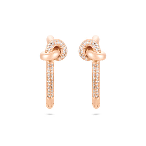 Rose Gold Diamond Earrings ETOILE Rose Gold Diamond Infinity Earrings Small