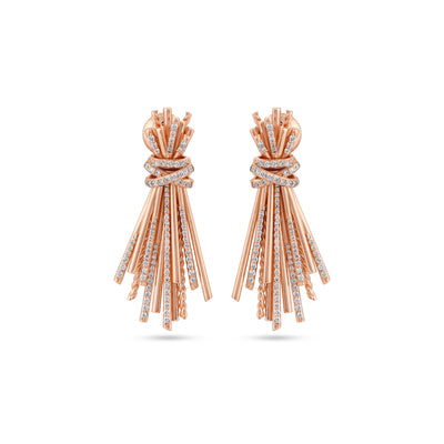  VISTA Rose Gold Diamond Ribbon Earring