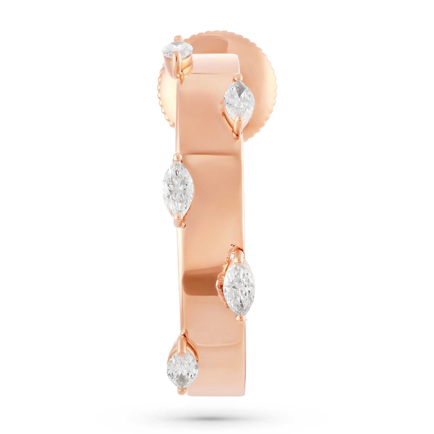 ÉTOILE Radiant Marquise Diamond Earrings in Rose Gold