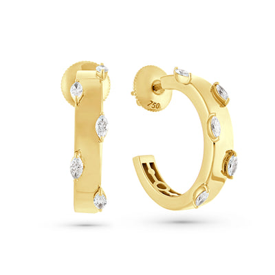 ÉTOILE Radiant Marquise Diamond Earrings in Yellow Gold