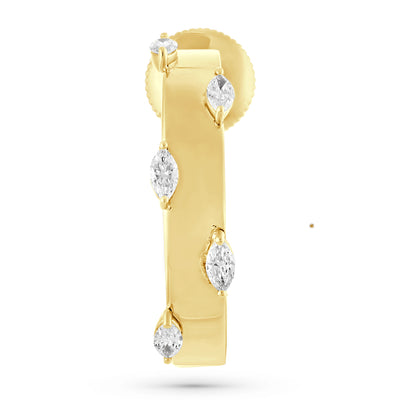 ÉTOILE Radiant Marquise Diamond Earrings in Yellow Gold