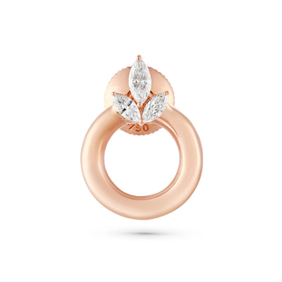 Etoile Radiant Rose Gold Diamond Earrings