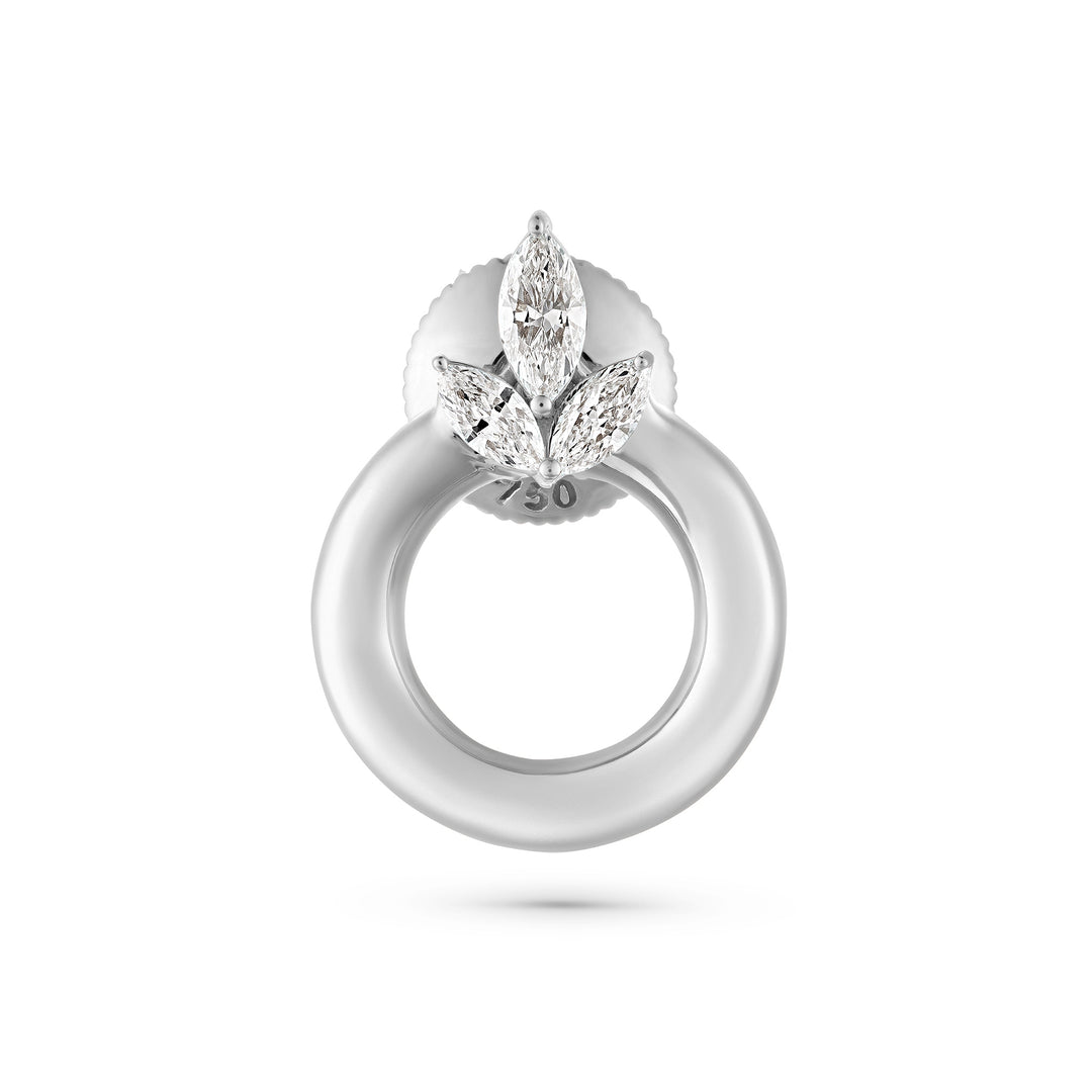 Etoile Radiant White Gold Diamond Earrings