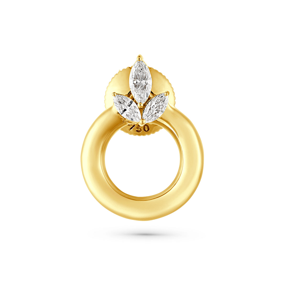 Etoile Radiant Yellow Gold Diamond Earrings