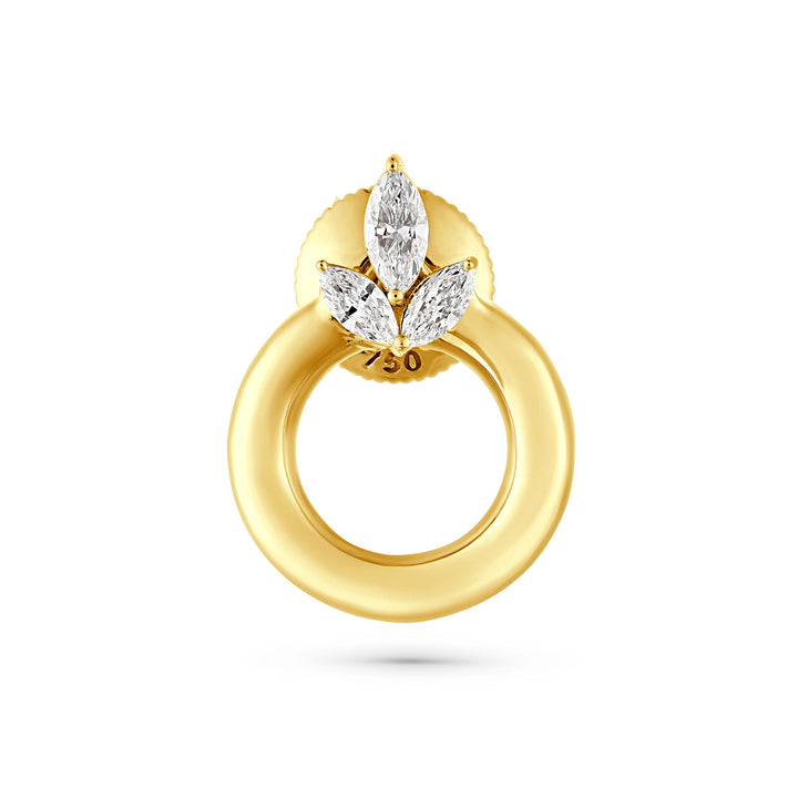 Etoile Radiant Yellow Gold Diamond Earrings