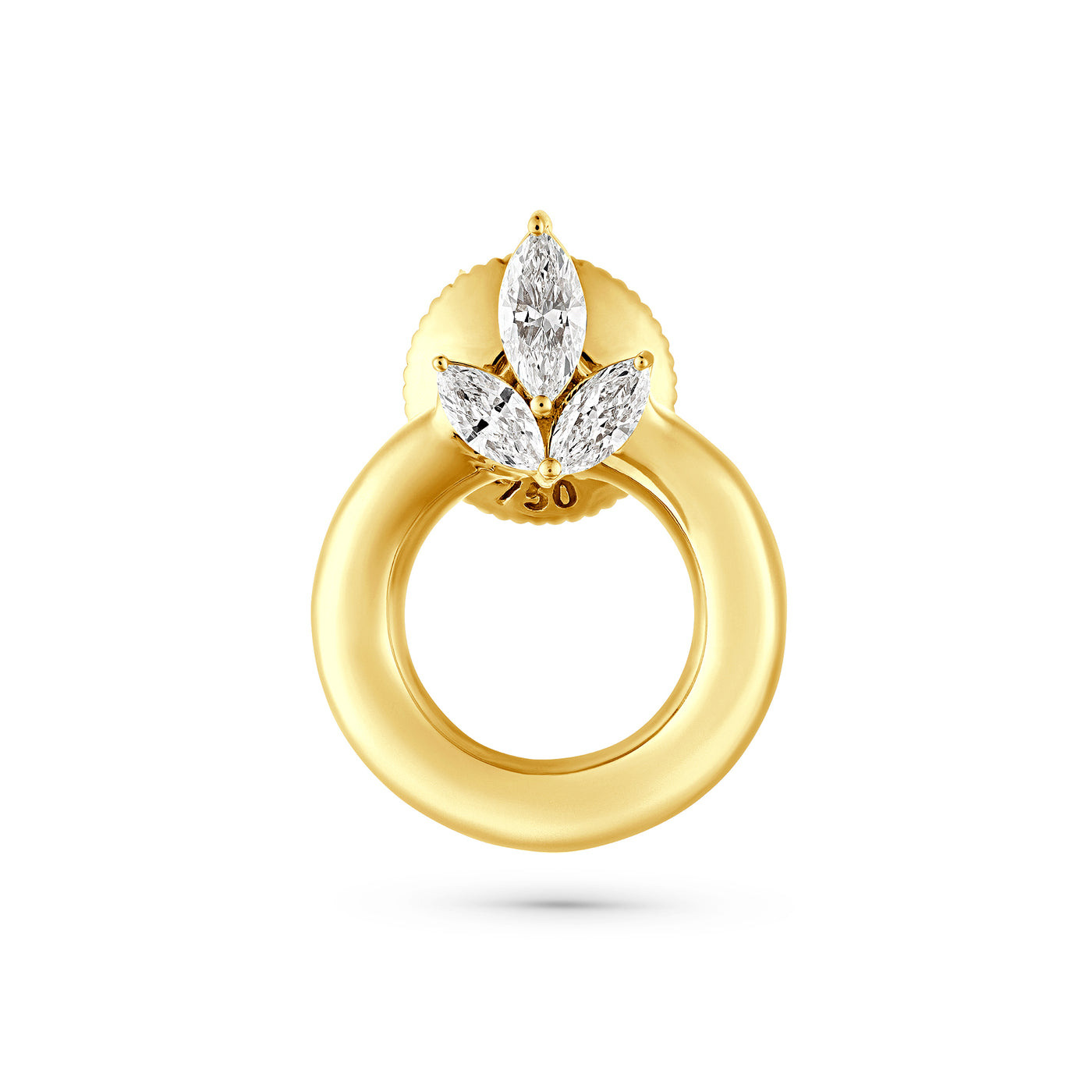Etoile Radiant Yellow Gold Diamond Earrings