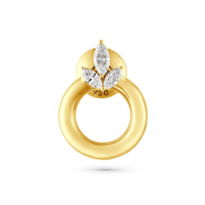 Etoile Radiant Yellow Gold Diamond Earrings