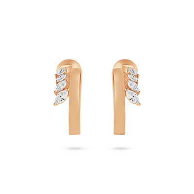 ÉTOILE Rose Gold Marquise Diamond Earrings