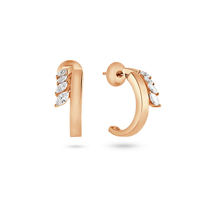 ÉTOILE Rose Gold Marquise Diamond Earrings
