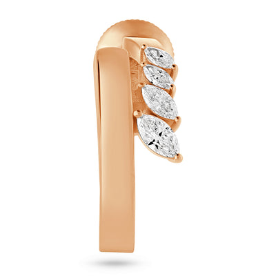 ÉTOILE Rose Gold Marquise Diamond Earrings