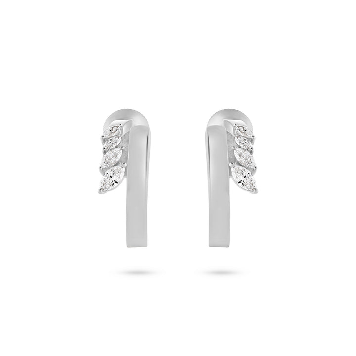 ÉTOILE White Gold Marquise Diamond Earrings