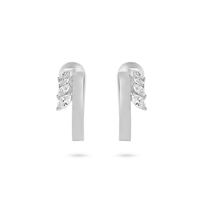  ÉTOILE White Gold Marquise Diamond Earrings
