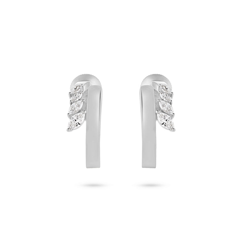 ÉTOILE White Gold Marquise Diamond Earrings