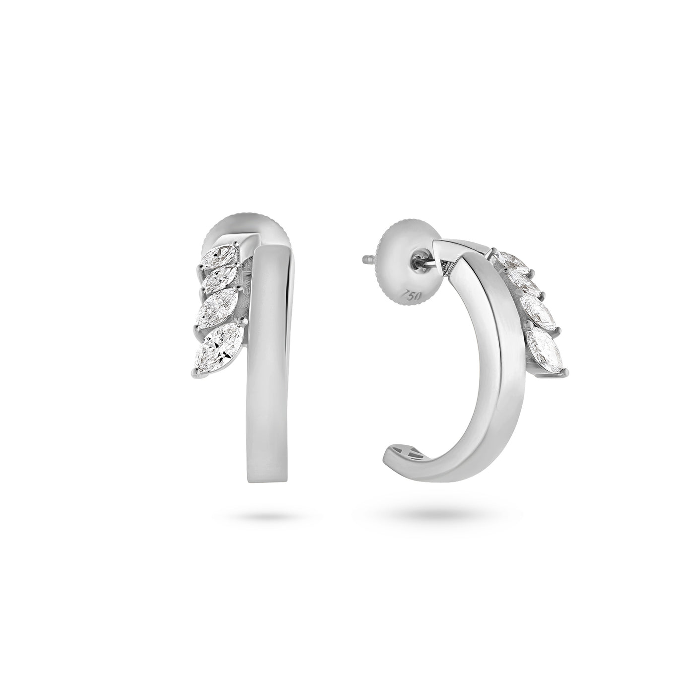 ÉTOILE White Gold Marquise Diamond Earrings