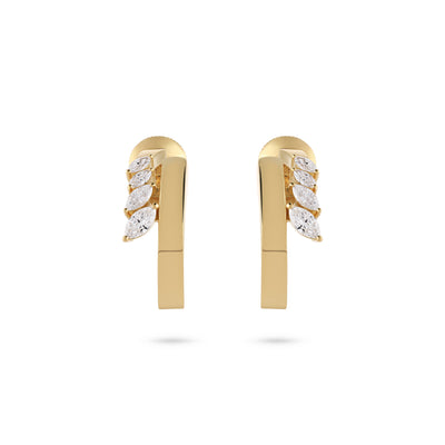 Yellow Gold Marquise Diamond Earrings ÉTOILE Yellow Gold Marquise Diamond Earrings