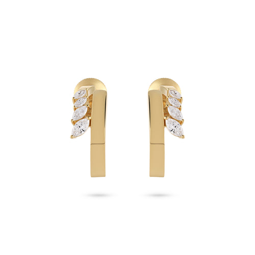 Yellow Gold Marquise Diamond Earrings ÉTOILE Yellow Gold Marquise Diamond Earrings
