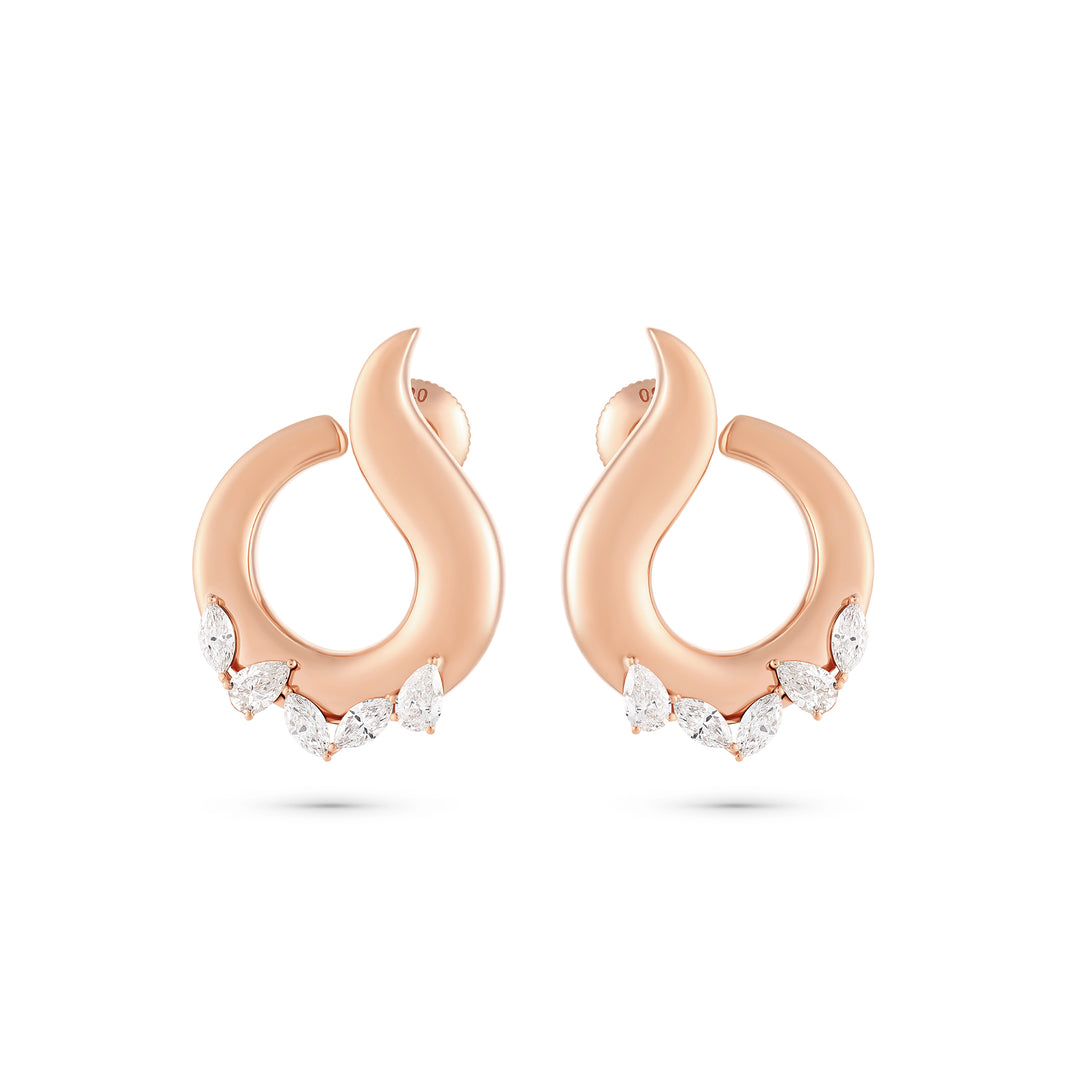 Rose Gold Diamond Earrings