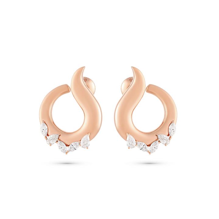 Rose Gold Diamond Earrings