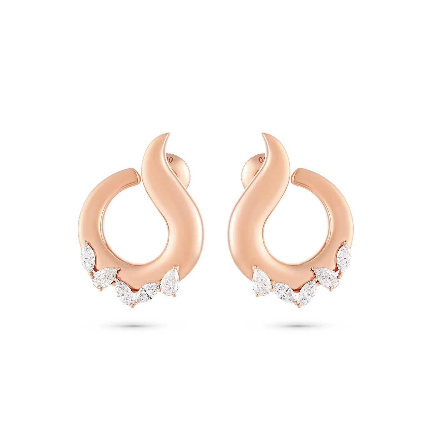 Rose Gold Diamond Earrings