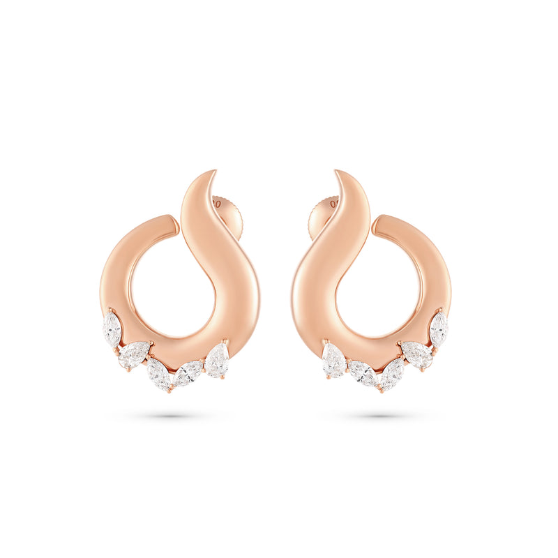 Rose Gold Diamond Earrings