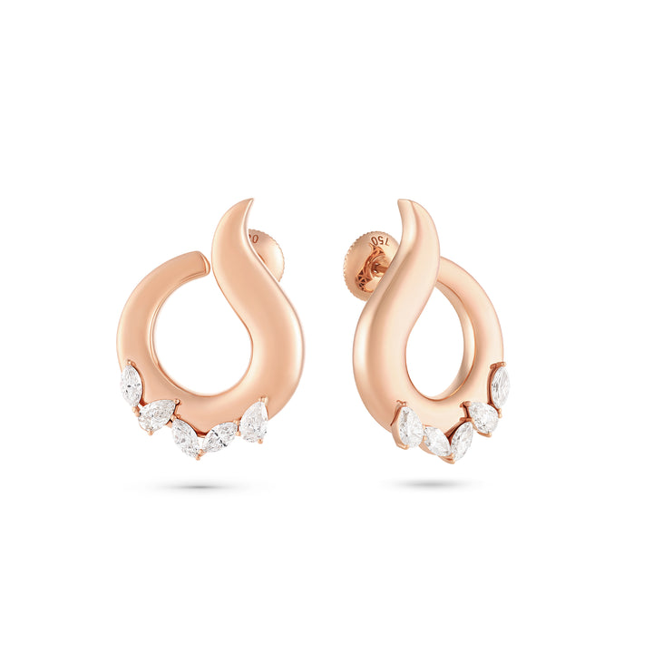 Rose Gold Diamond Earrings