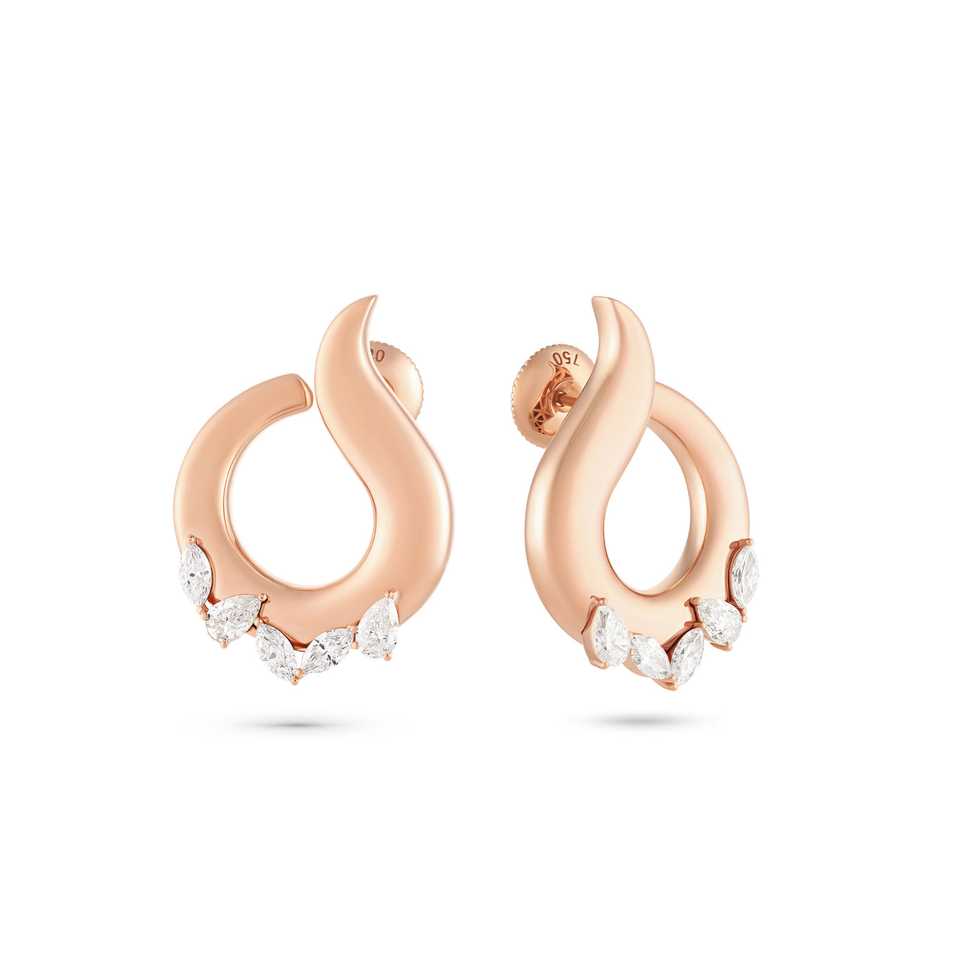 Rose Gold Diamond Earrings