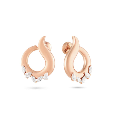 Rose Gold Diamond Earrings
