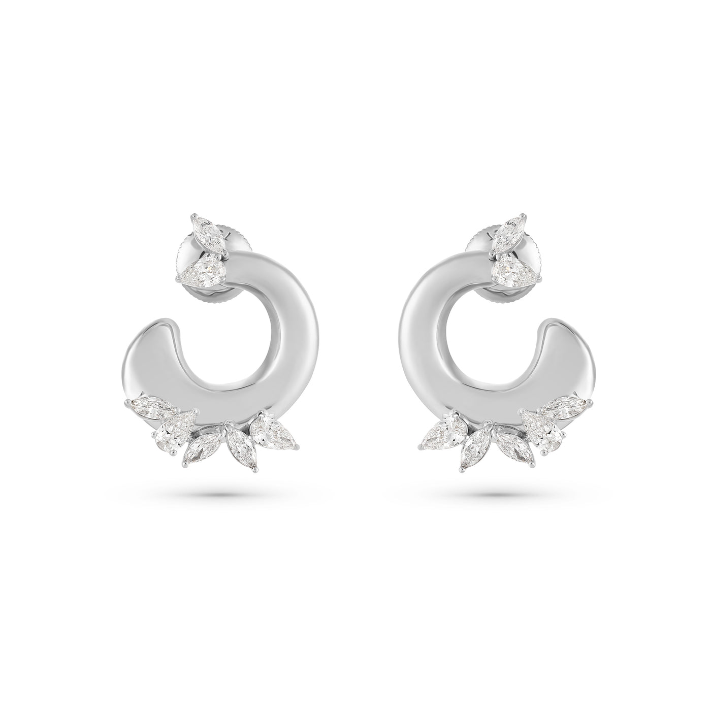 Rose Gold Seculpted Hoop Earrings