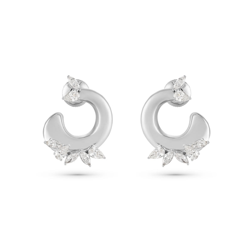 Rose Gold Seculpted Hoop Earrings