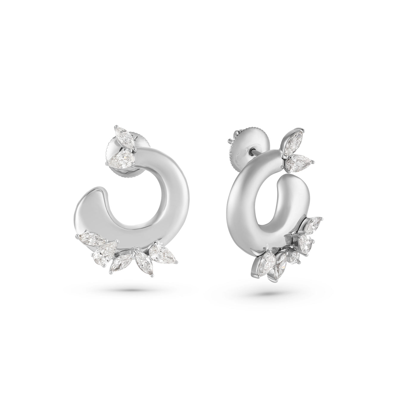 Rose Gold Seculpted Hoop Earrings