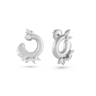 Rose Gold Seculpted Hoop Earrings