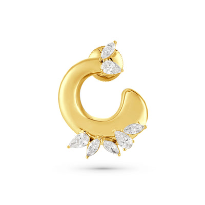 Etoile Radiant Yellow Gold Diamond Earrings