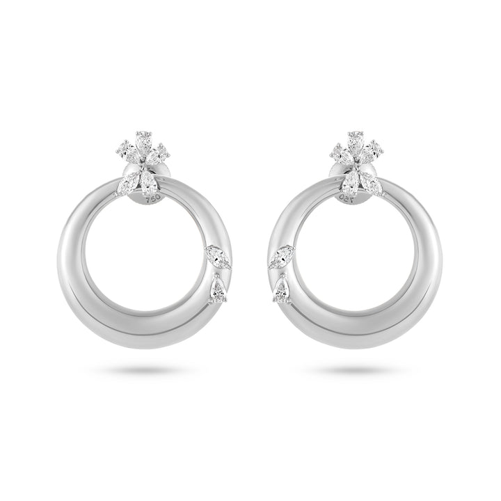 ETOILE Celestial Crescent White Gold earring