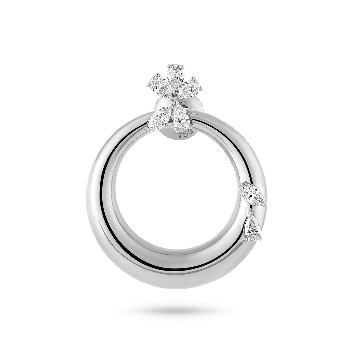 ETOILE Celestial Crescent White Gold earring