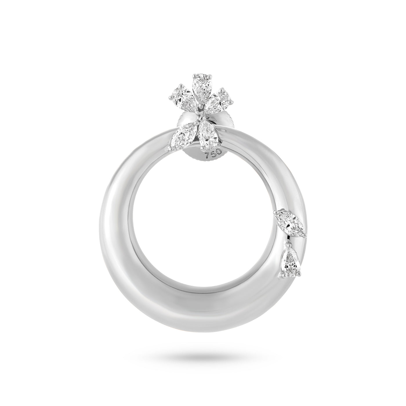 ETOILE Celestial Crescent White Gold earring