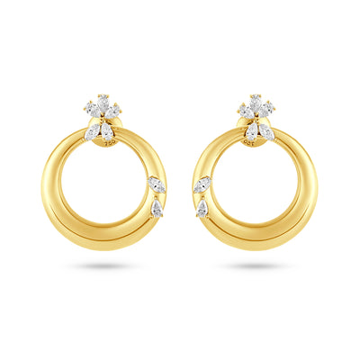  ETOILE Celestial Crescent Yellow Gold earring