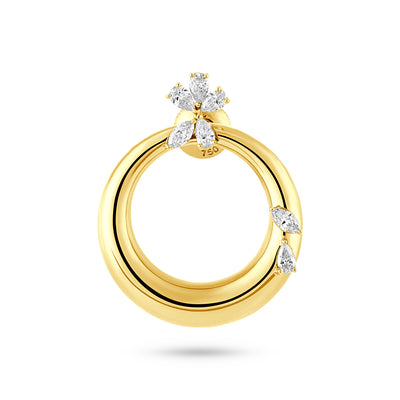 ETOILE Celestial Crescent Yellow Gold earring